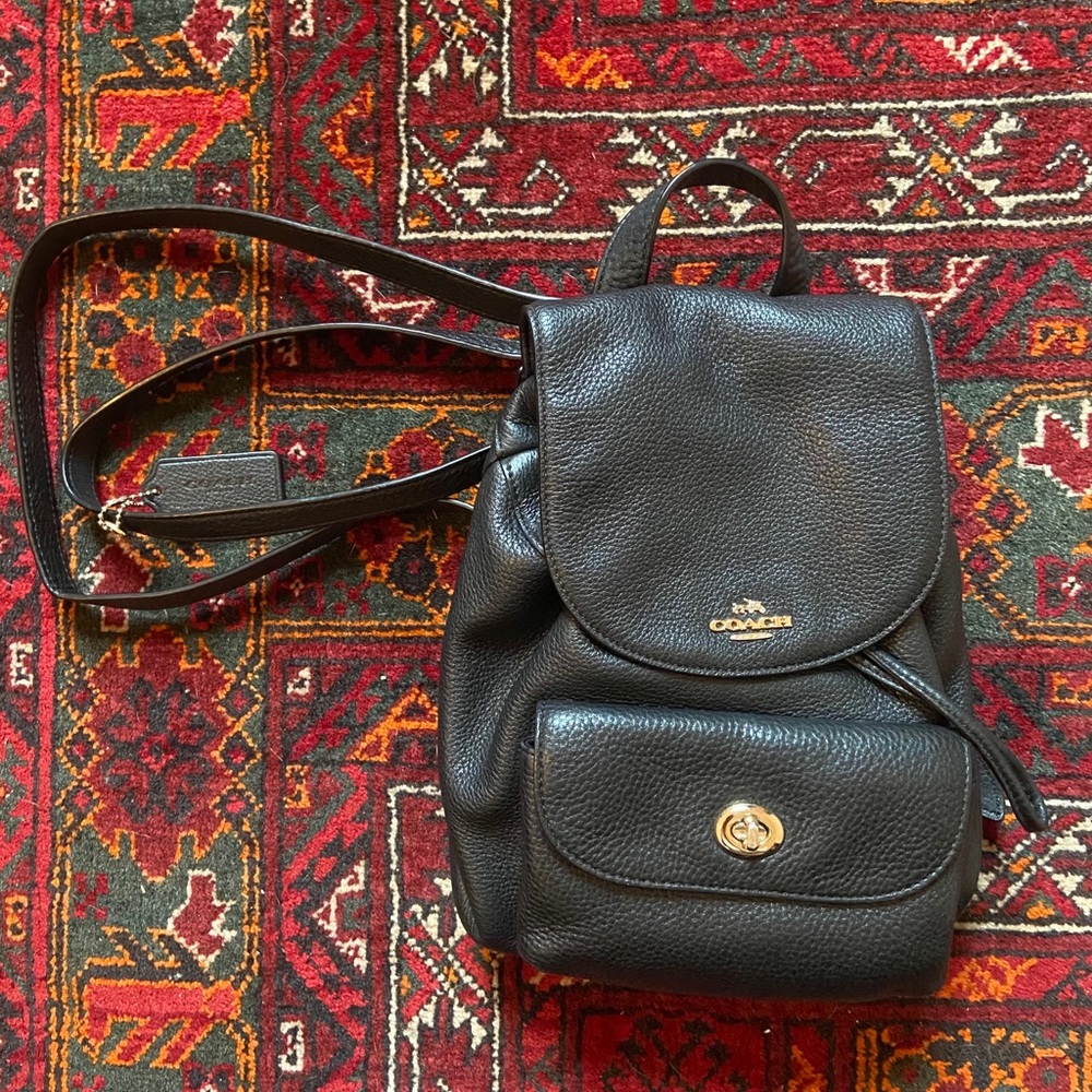 Mini, Black COACH Backpack